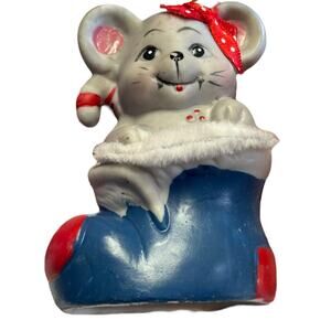 Vintage Christmas Porcelain Bell Ornament